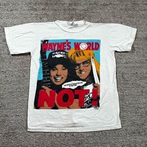 Vintage 1992 Wayne’s World Graphic Print Single Stitch USA T-shirt Size Small